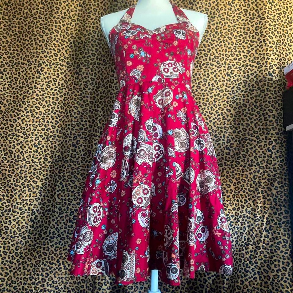 Hell Bunny Vixen Small Skull Dress